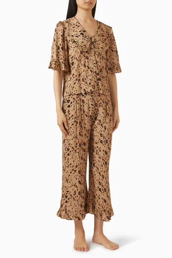 طقم بيجاما سيلين مزيج رايون