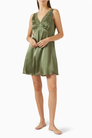 فستان اليسيا قصير حرير