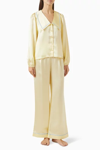 طقم بيجاما فرينشي حرير ستان