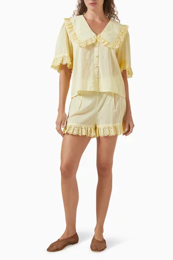 طقم بلوزة وشورت لونا