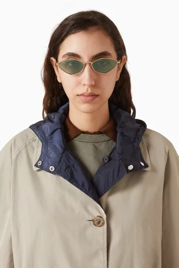 نظارة شمسية بإطار غير منتظم معدن