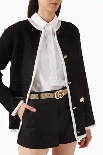 حزام مارمونت بوجهين وشعار حرفي GG