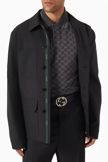 Reversible GG Emblem Belt in Leather