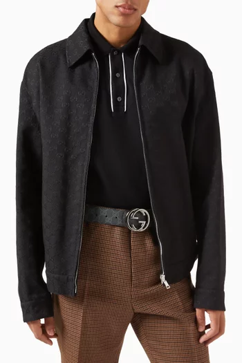 Reversible Interlocking G Buckle Belt in Supreme Canvas