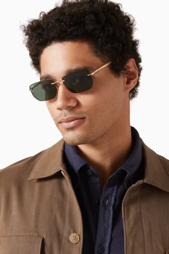 Irregular Sunglasses in Metal