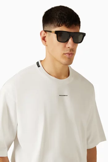 نظارة شمسية بإطار مربع أسيتات