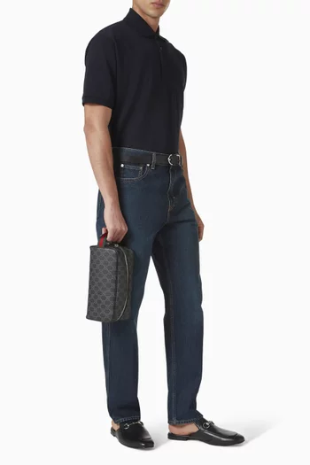 حقيبة مستحضرات العناية الشخصية بورتر صغيرة بنقشة أحرف الماركة قنب