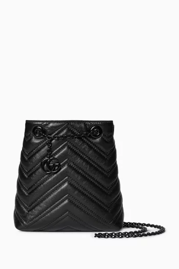 GG Marmont Nano Bucket Bag in Leather
