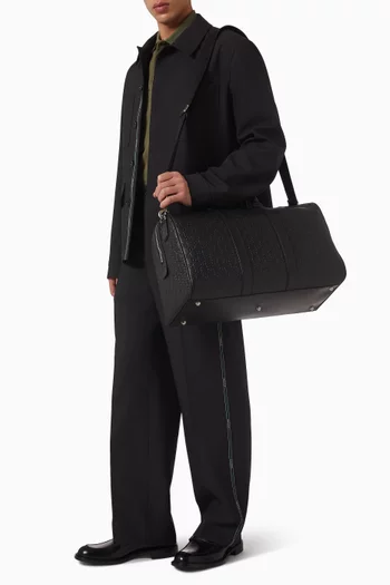 Medium GG Emblem Duffle Bag in Leather