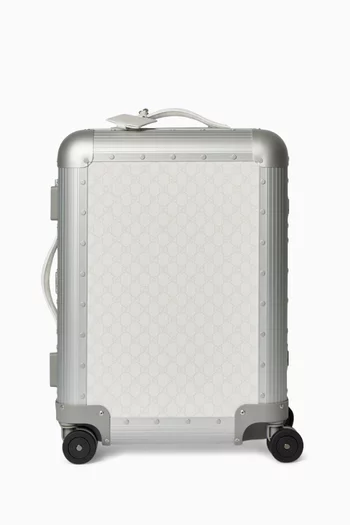 حقيبة سفر بورتر لمقصورة الطائرة بشعار حرفي GG قنب سوبريم ومعدن