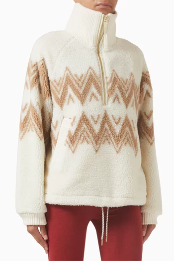 Hendrik Half-zip Sweater in Sherpa