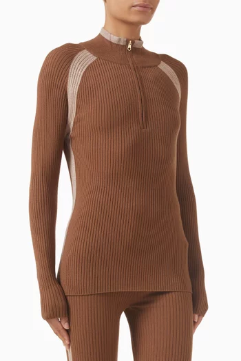 Bellings Half-zip Sweater in Knit