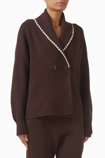 Totley Shawl-collar Sweater in Knit