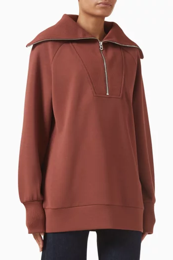 Xina Half-Zip Longline Sweatshirt in DoubleSoft®