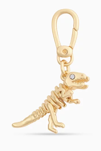 Rexy Skeleton Charm in Plated Brass