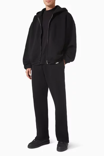 بنطال رياضي بحرف شعار الماركة قطن