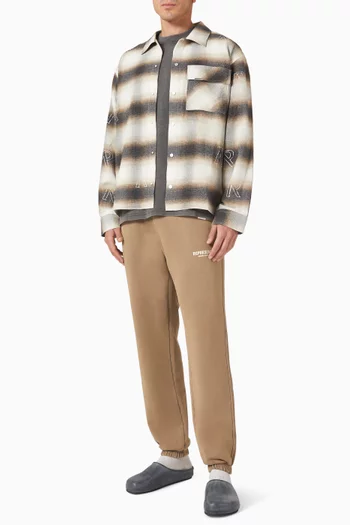 All Over Initial Flannel Shirt in Cotton-blend