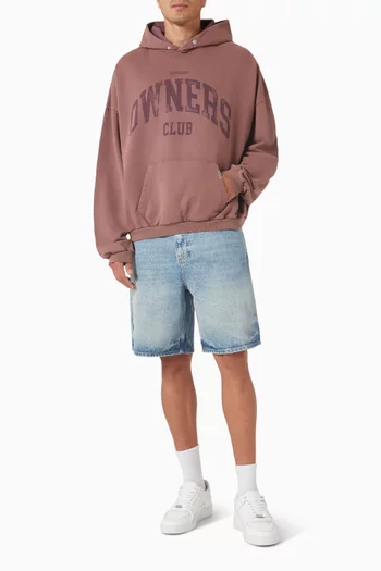 كنزة بغطاء رأس وشعار Owners Club‏ قطن