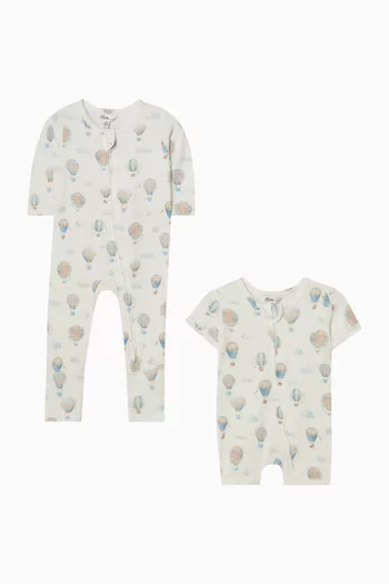 Sky High Printed Pyjama & Romper