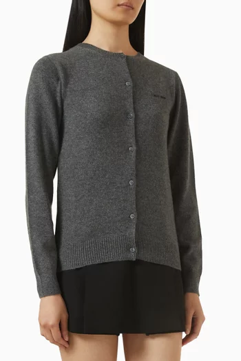 Logo Cardigan in Cashmere