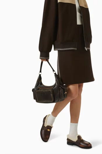 حقيبة بوكيت بيد علوية جلد نابا بلون عتيق