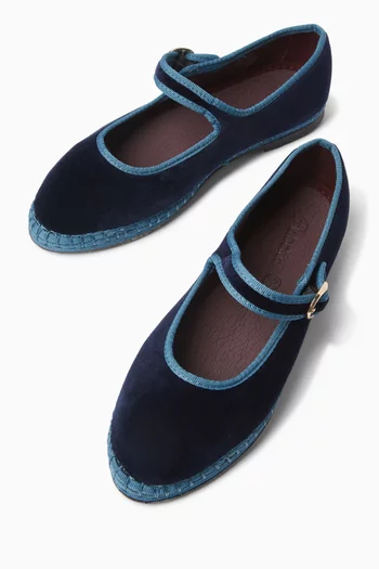 Montague Mary Jane Shoes in Velvet