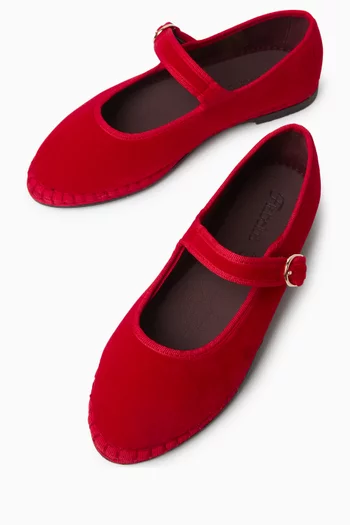 Mellark Mary Jane Shoes in Velvet