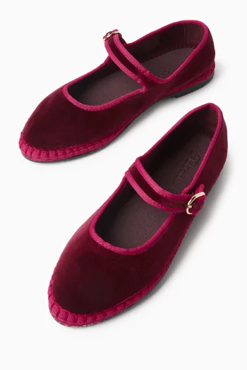 Ursula Mary Jane Shoes in Velvet