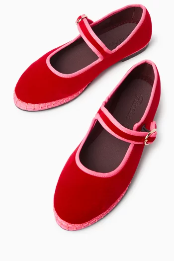 Aurelie Mary Jane Shoes in Velvet
