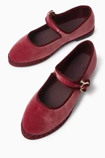 O'Brien Mary Jane Shoes in Velvet
