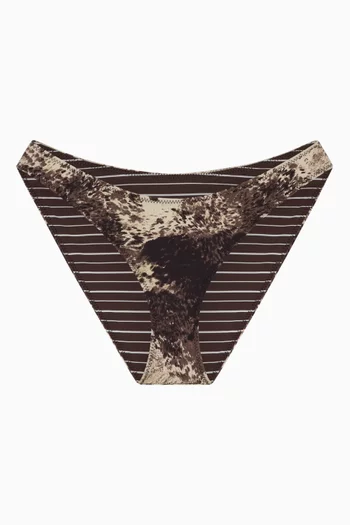 Catalina Reversible Bikini Bottoms in Stretch Nylon