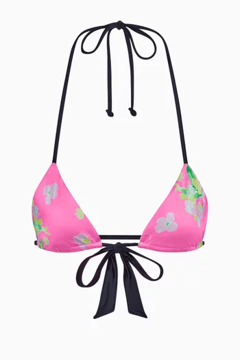 Coastal Bikini Top in Stretch Nylon