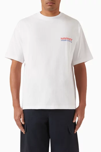 تي شيرت بطبعة سبيكر نوكر قطن