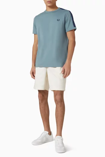 تي شيرت رينجر بشريط من نسيج شبكي قطن