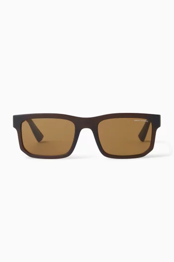 Offset Logo D-frame Sunglasses