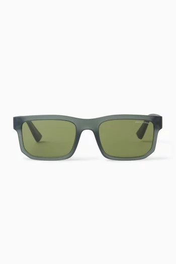 Offset Logo D-frame Sunglasses