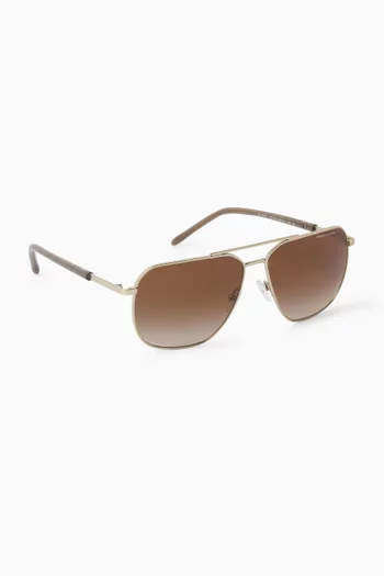 Aviator Sunglasses in Metal
