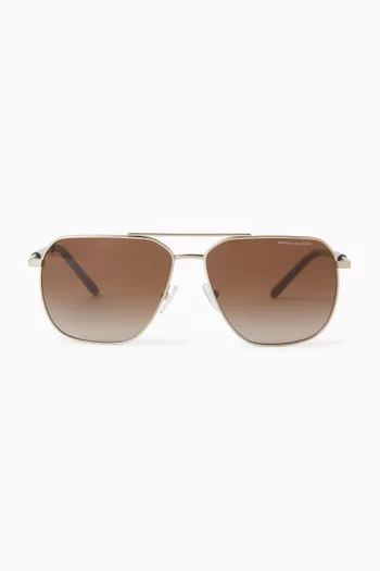 Aviator Sunglasses in Metal