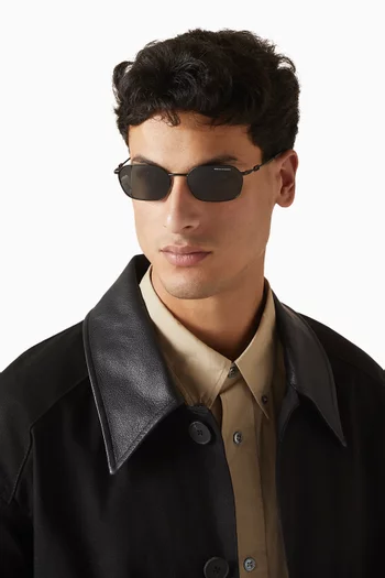 نظارة شمسية مستطيلة مسطحة معدن