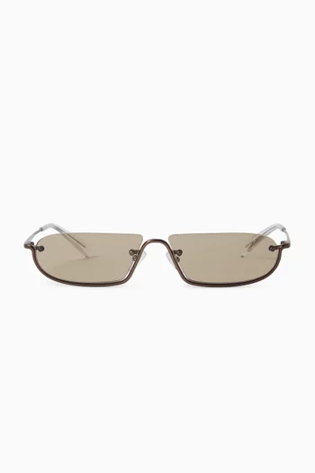 Club Cult Irregular Sunglasses in Metal
