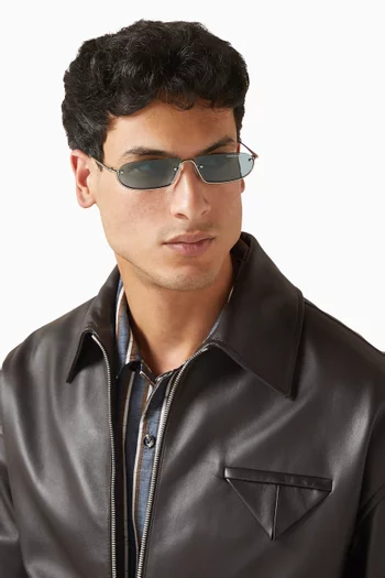 Club Cult Irregular Sunglasses in Metal