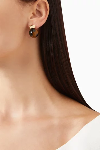 Alice tortoise Earrings in 14kt Gold-plated Brass