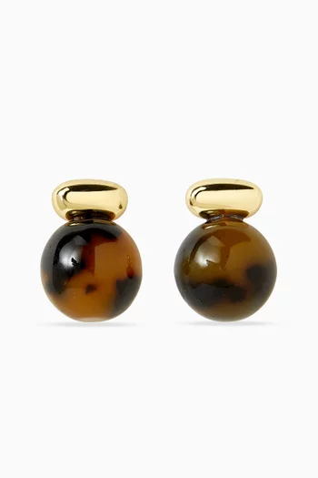 Alice tortoise Earrings in 14kt Gold-plated Brass