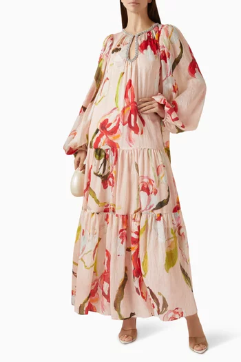 فستان بروسكروفت مزين بتطريزات مزيج لايوسيل