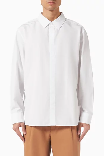 Relaxed Button-down Shirt in Cotton