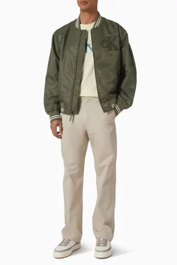 90's Straight Pants in Cotton-blend