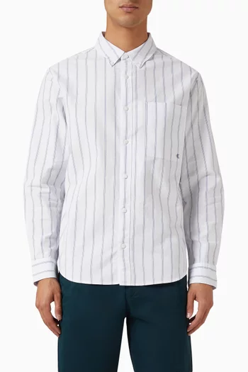 Stripe Classic Oxford Shirt in Cotton