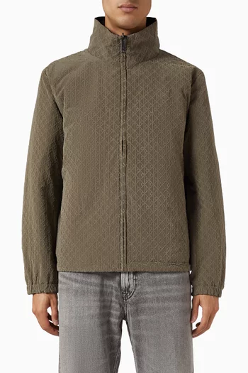 Printed Unfilled Reversible Jacket in Nylon