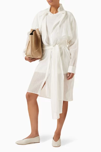 قميص نان طويل حرير سيرساكر