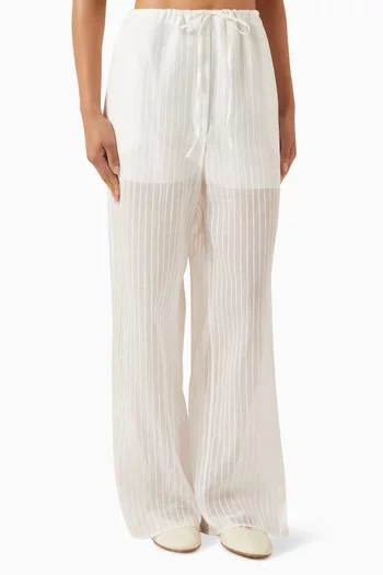 Nan Pants in Silk-seersucker